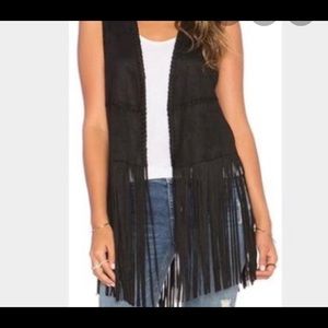 Blank NYC Boho Suede Fringe Vest
